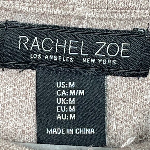 Rachel Zoe Oatmeal Beige Mock Neck Hi-Low 3/4 Sleeve Sweater M Neutral Basic - Picture 9 of 13